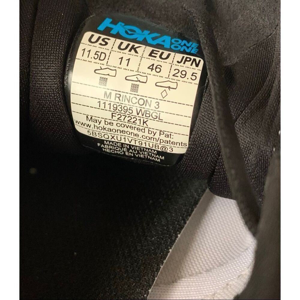 Hoka One One RINCON 3 Ice Blue Running Gym Shoes Sneakers mens 11.5 D - Picture 3 of 9